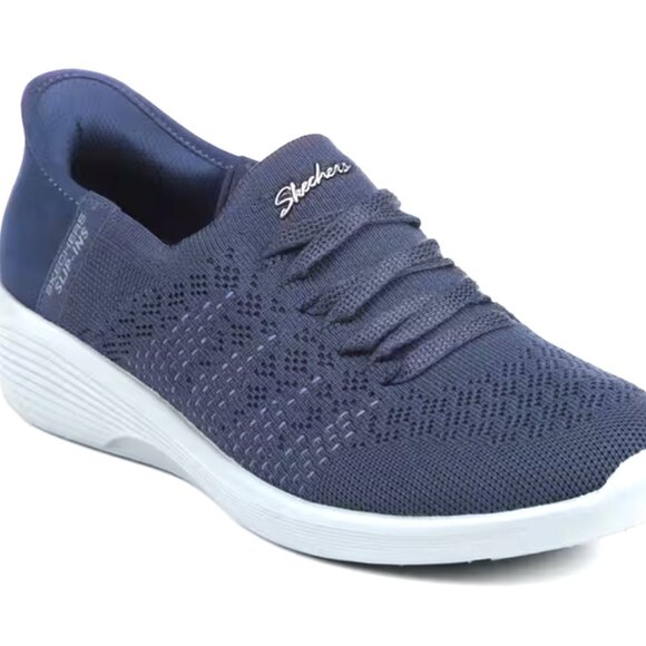 SKECHERS Hands-Free Slip-ins NEW in Box - Navy w/light gray outsole - Size 8 Med - Picture 15 of 16